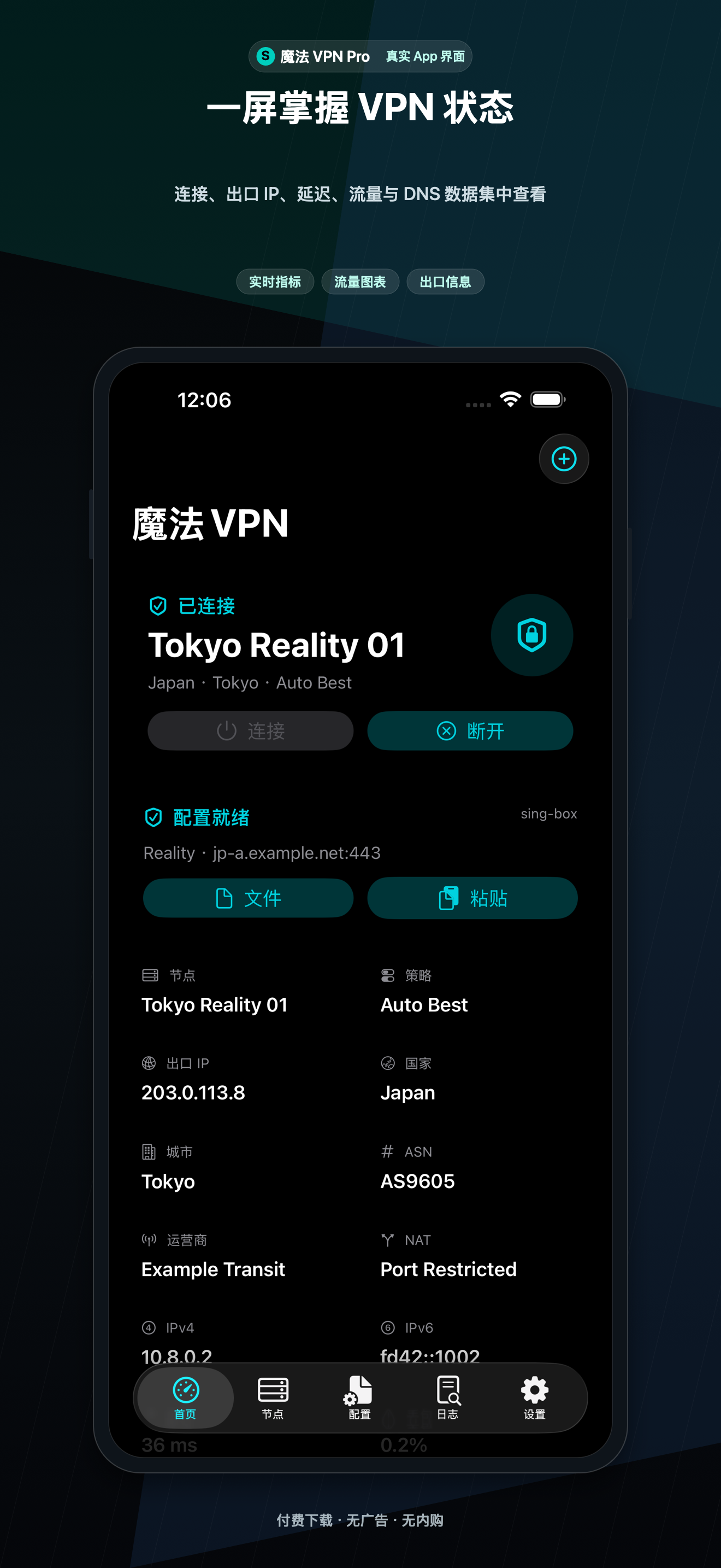 SpellVPN dashboard screenshot